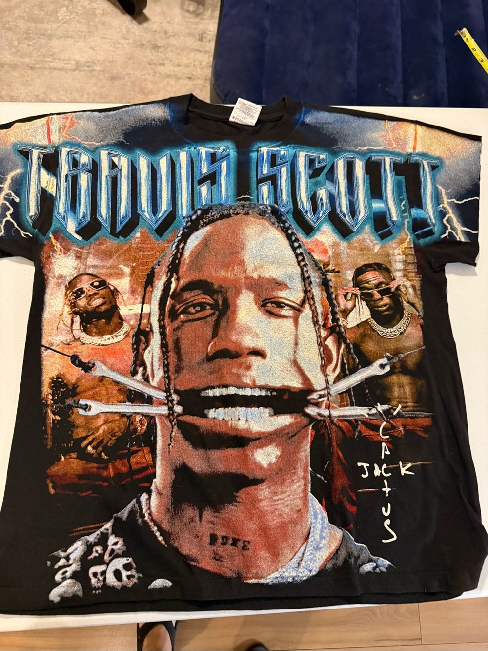 Travis Scott Cactus Jack Rap Concert Tultex Cotton XL T-Shirt Highest In Room